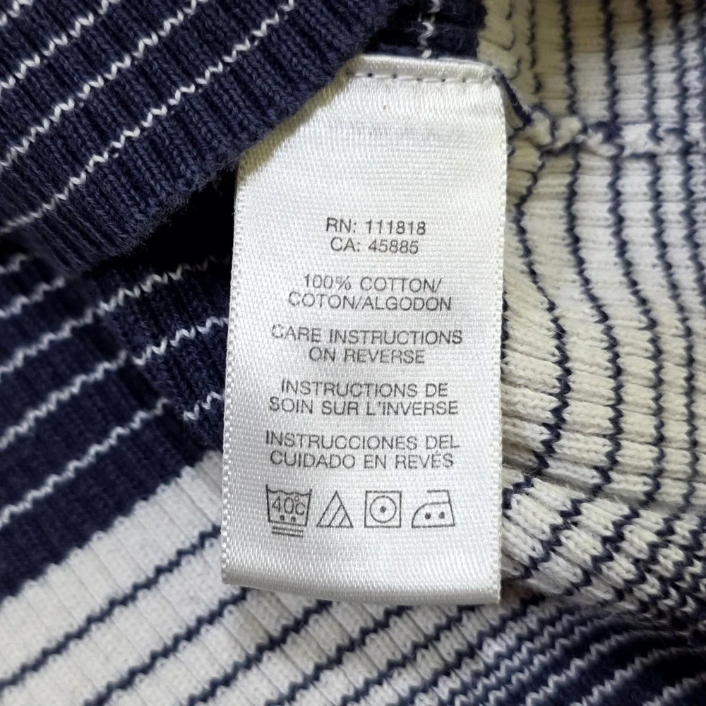 MICHAEL Michael Kors Sweater Mens Medium Navy Blue Ombre Striped Ribbed Knit